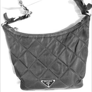 Prada Authentic Handbag. Nylon/Saffiano Leather.